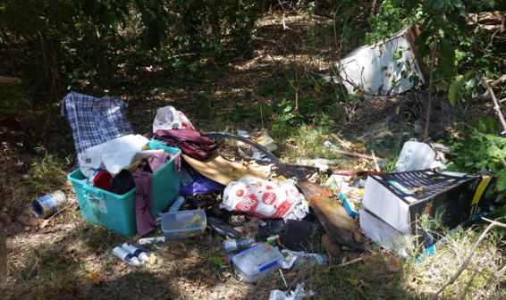Photograph showing an example of illegal dumping in our region