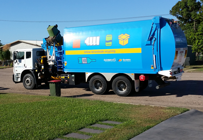 Photograph of truck performing kerbside collection