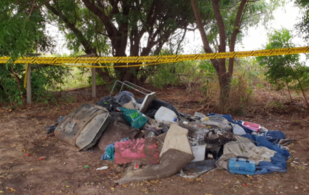 Photograph showing an example of illegal dumping in our Shire